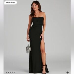 Windsor Kaia Strapless High Slit Formal Dress - NWT